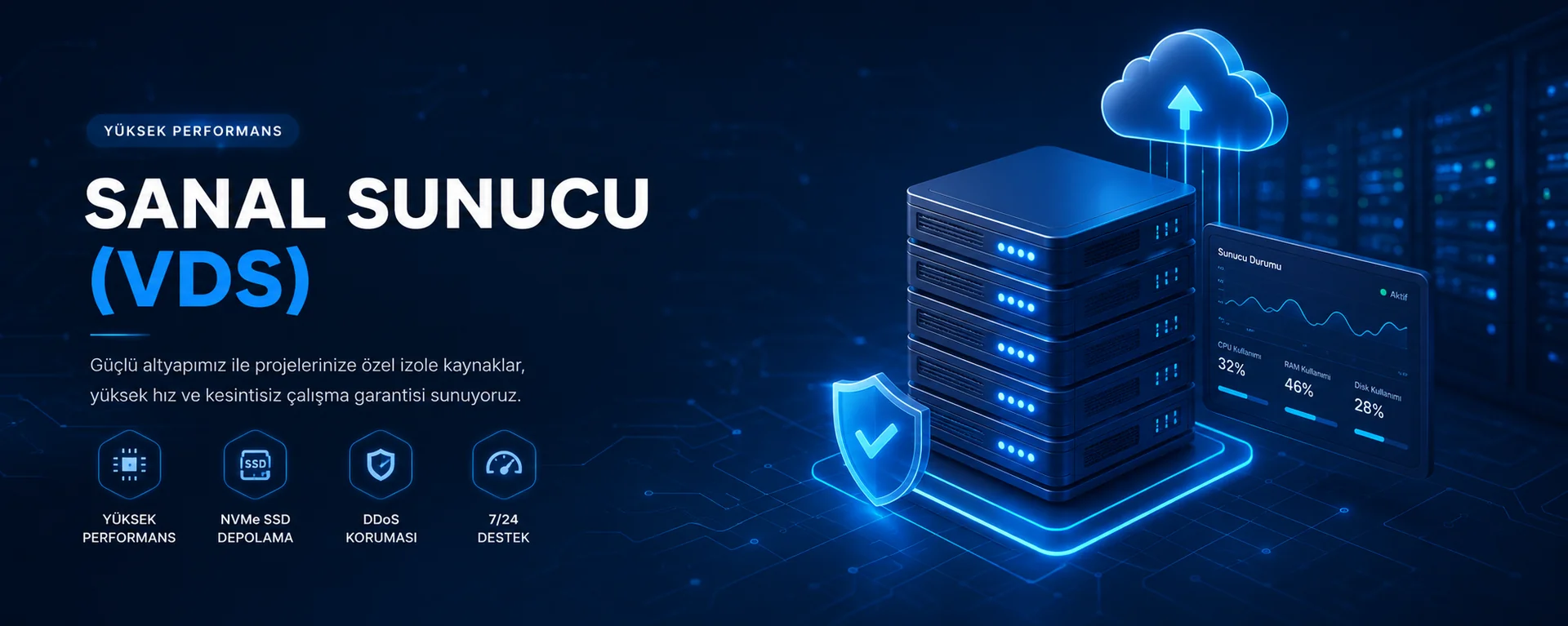 VDS Sanal Sunucu Kiralama - Intel Xeon Gold 5218
